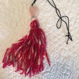 Handmade tassel/diffuser necklace by me.